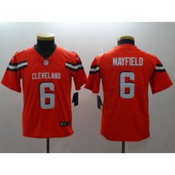Youth Nike Cleveland Browns #6 Baker Mayfield Orange Vapor Untouchable Player Limited NFL Jersey