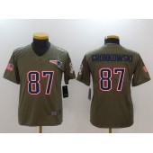 Youth Nike New England Patriots #87 Rob Olive Salute To Service Limited NFL Jersey