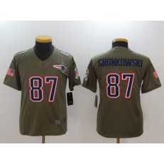 Youth Nike New England Patriots #87 Rob Olive Salute To Service Limited NFL Jersey