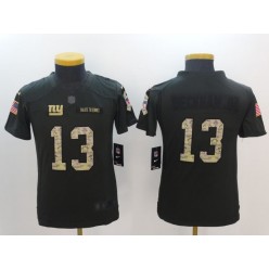 Youth Nike New York Giants #13 Odell Beckham Jr. Anthracite Salute to Service Limited NFL Jersey