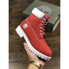TIMBERLAND WOMEN 6 INCH PREMIUM BOOT 10061 WHITE RED