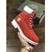 TIMBERLAND WOMEN 6 INCH PREMIUM BOOT 10061 WHITE RED