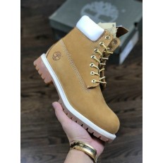 TIMBERLAND MEN 6 INCH PREMIUM BOOT 10061 WHITE YELLOW