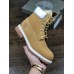 TIMBERLAND MEN 6 INCH PREMIUM BOOT 10061 WHITE YELLOW