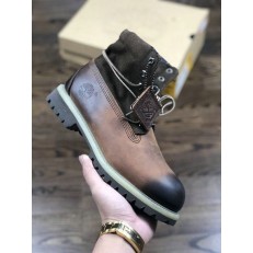 TIMBERLAND SINGLE ROLL-TOP BOOTS BROWN BLACK