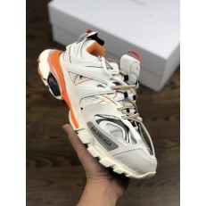 BALENCIAGA TESS S.GOMMA MAILLE SNEAKERS 3.0 WHITE ORANGE 656686 W06G0 2001