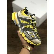 BALENCIAGA TESS S.GOMMA MAILLE SNEAKERS 3.0 YELLOW DARK GREY 483513 W06E3 4365