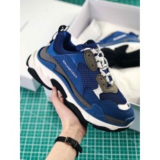 BALENCIAGA TRIPLE-S SNEAKER DRAK BLUE GREY WHITE 533878 W09O8 4171