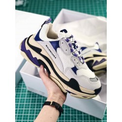 BALENCIAGA TRIPLE-S SNEAKER WHITE GREY PURPLE 490672 W09O5 1005