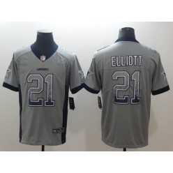 Dallas Cowboys #21 Ezekiel Elliott Drift Fashion Limited Nike NFL Men Jersey
