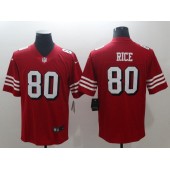 San Francisco 49ers #80 Jerry Rice Red 2018 Vapor Untouchable Limited Nike NFL Men Jersey
