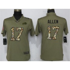 Women Nike Buffalo Bills #17 Josh Allen Olive Camo Salute To Service Limited NFL Jersey