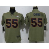 Women Nike Denver Broncos #55 Bradley Chubb Olive Salute To Service Limited NFL Jersey