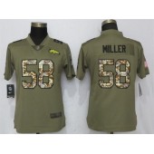 Women Nike Denver Broncos #58 Von Miller Olive Camo Salute To Service Limited NFL Jersey