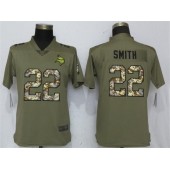Women Nike Minnesota Vikings #22 Harrison Smith Olive Camo Salute To Service Limited NFL Jersey