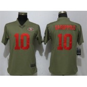 Women Nike San Francisco 49ers Jimmy Garoppolo Olive Salute To Service Limited NFL Jersey