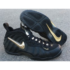 NIKE AIR FOAMPOSITE PRO BLACK METALLIC GOLD 624041-009