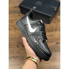 NIKE AIR FORCE 1 LOW 07 LV8 UTILITY PACK BLACK WHITE AJ7747-001