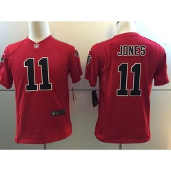 Youth Nike Atlanta Falcons #11 Julio Jones Red Color Rush Limited NFL Jersey
