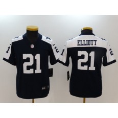 Youth Nike Dallas Cowboys #21 Ezekiel Elliott Navy Throwback Vapor Untouchable Player Limited NFL Jersey