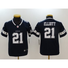 Youth Nike Dallas Cowboys #21 Ezekiel Elliott Navy Vapor Untouchable Player Limited NFL Jersey