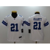 Youth Nike Dallas Cowboys #21 Ezekiel Elliott White Vapor Untouchable Player Limited NFL Jersey
