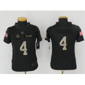 Youth Nike Dallas Cowboys #4 Dak Prescott Anthracite Salute to Service Limited NFL Jersey