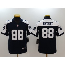Youth Nike Dallas Cowboys #88 Dez Bryant Navy Throwback Vapor Untouchable Player Limited NFL Jersey