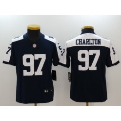 Youth Nike Dallas Cowboys #97 Taco Charlton Navy Throwback Vapor Untouchable Player Limited Jersey