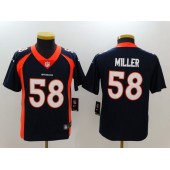 Youth Nike Denver Broncos #58 Von Miller Navy Vapor Untouchable Limited Jersey