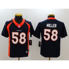 Youth Nike Denver Broncos #58 Von Miller Navy Vapor Untouchable Limited Jersey