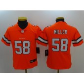 Youth Nike Denver Broncos #58 Von Miller Orange Color Rush Limited Jersey