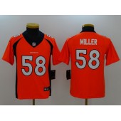 Youth Nike Denver Broncos #58 Von Miller Orange Vapor Untouchable Limited NFL Jersey