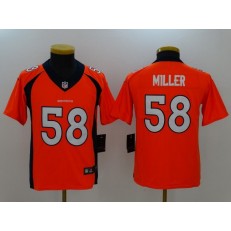 Youth Nike Denver Broncos #58 Von Miller Orange Vapor Untouchable Limited NFL Jersey