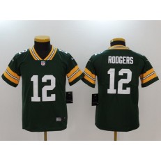 Youth Nike Green Bay Packers #12 Aaron Rodgers Green Vapor Untouchable Player Limited NFL Jersey