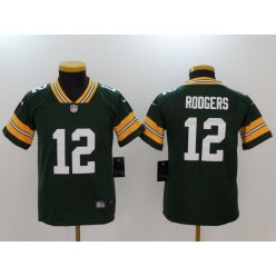 Youth Nike Green Bay Packers #12 Aaron Rodgers Green Vapor Untouchable Player Limited NFL Jersey
