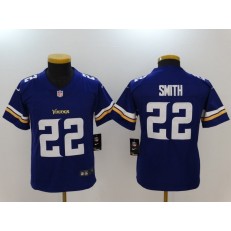 Youth Nike Minnesota Vikings #22 Harrison Smith Purple Vapor Untouchable Limited NFL Jersey