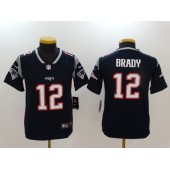 Youth Nike New England Patriots #12 Tom Brady Navy Vapor Untouchable Player Limited NFL Jersey