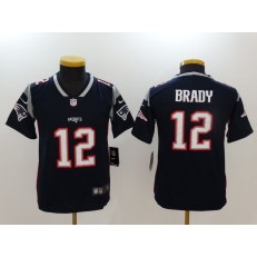 Youth Nike New England Patriots #12 Tom Brady Navy Vapor Untouchable Player Limited NFL Jersey