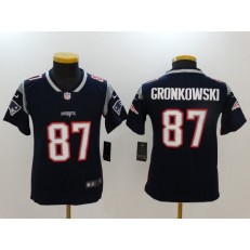 Youth Nike New England Patriots #87 Rob Gronkowski Navy Vapor Untouchable Player Limited NFL Jersey