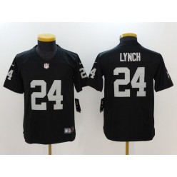 Youth Nike Oakland Raiders #24 Marshawn Lynch Black Vapor Untouchable Limited NFL Jersey