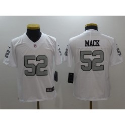 Youth Nike Oakland Raiders #52 Khalil Mack White Color Rush Limited NFL Jersey