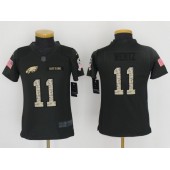 Youth Nike Philadelphia Eagles #11 Carson Wentz Anthracite Salute to Service Limited NFL Jersey