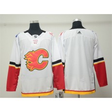 Calgary Flames Blank White Adidas NHL Men Jersey