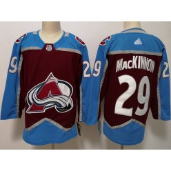 Colorado Avalanche #29 Nathan MacKinnon Burgundy Adidas NHL Men Jersey