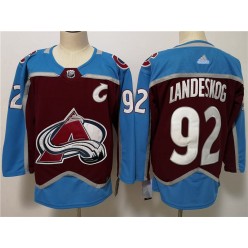 Colorado Avalanche #92 Gabriel Landeskog Burgundy Adidas NHL Men Jersey