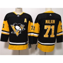 Pittsburgh Penguins #71 Evgeni Malkin Black Youth Adidas Jersey