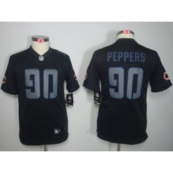 Youth Nike Chicago Bears #90 Julius Peppers Black Impact Limited Jersey