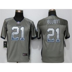 Youth Nike Dallas Cowboys #21 Ezekiel Elliott Grey Drift Fashion Jersey
