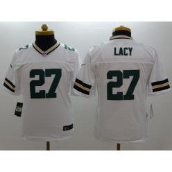 Youth Nike Green Bay Packers #27 Lacy White Limited Jersey